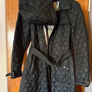 Burberry Quilted Black Trench Coat